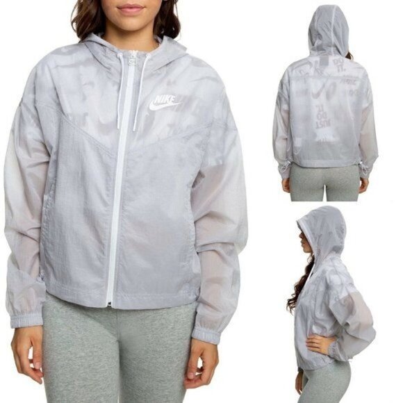 Nike Sportswear Windrunner Jacket Grey White XXL - Picture 1 of 9